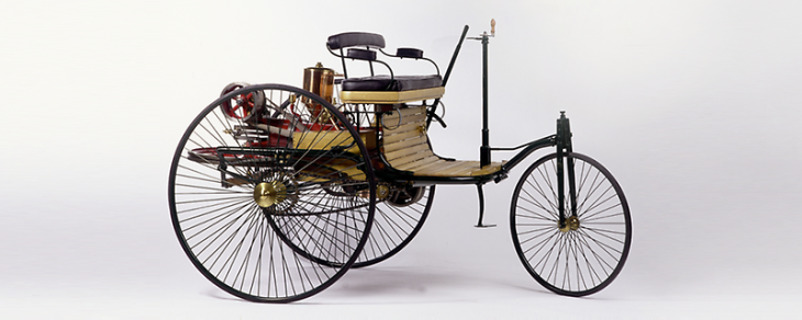 The first Benz automobile, 1885.